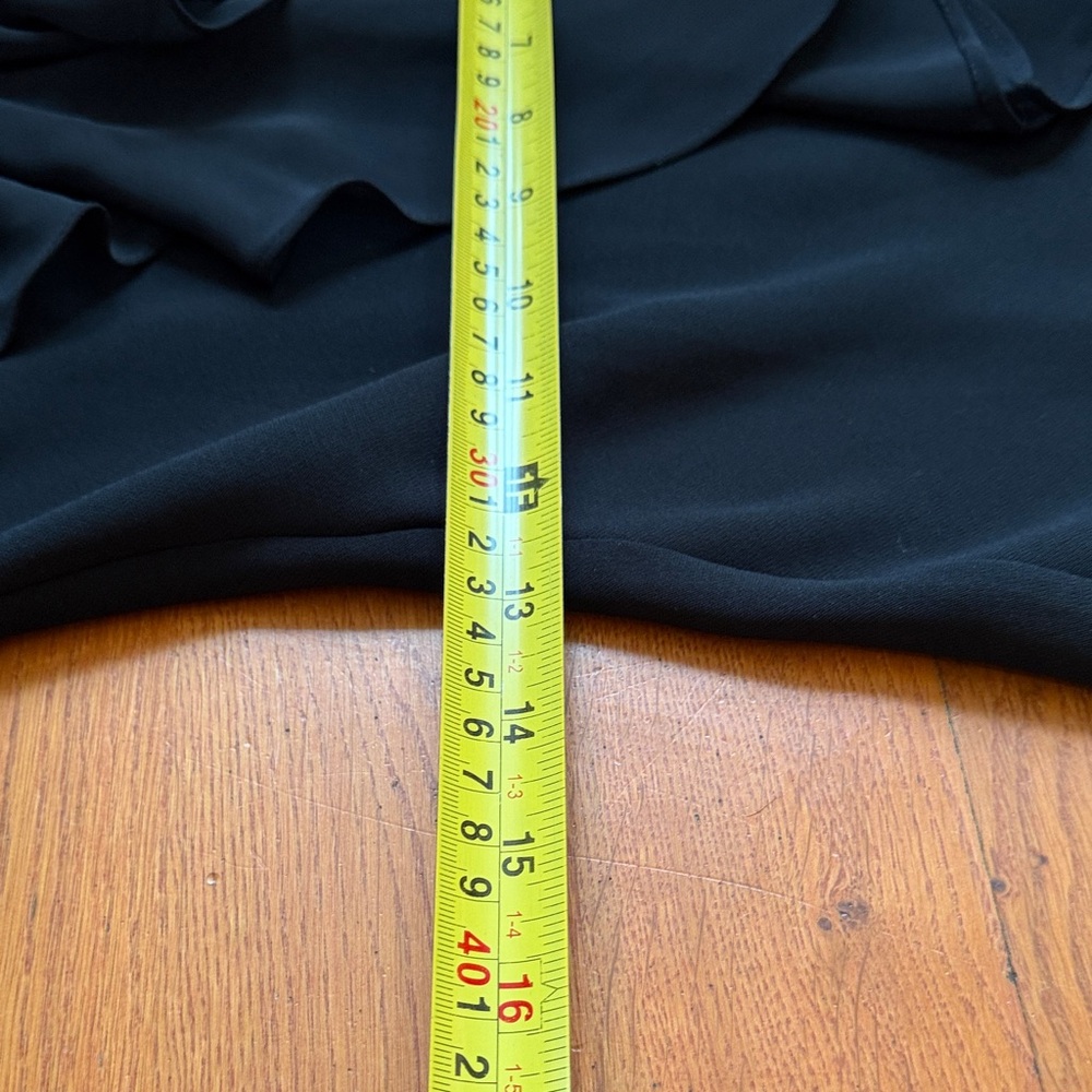 Black Ruffle-Front Women’s Dress - Picture 13 of 15